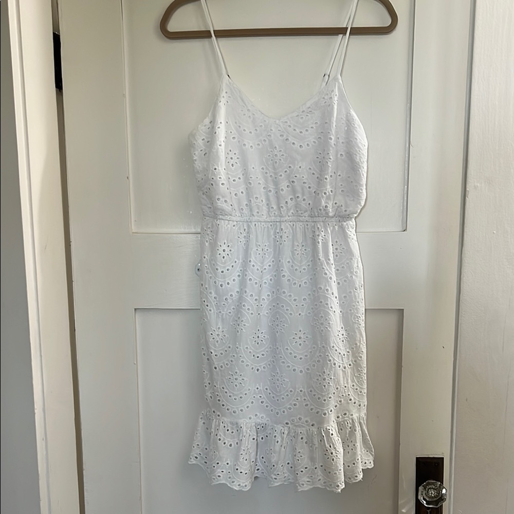 Japna White Eyelet Ruffled Sundress